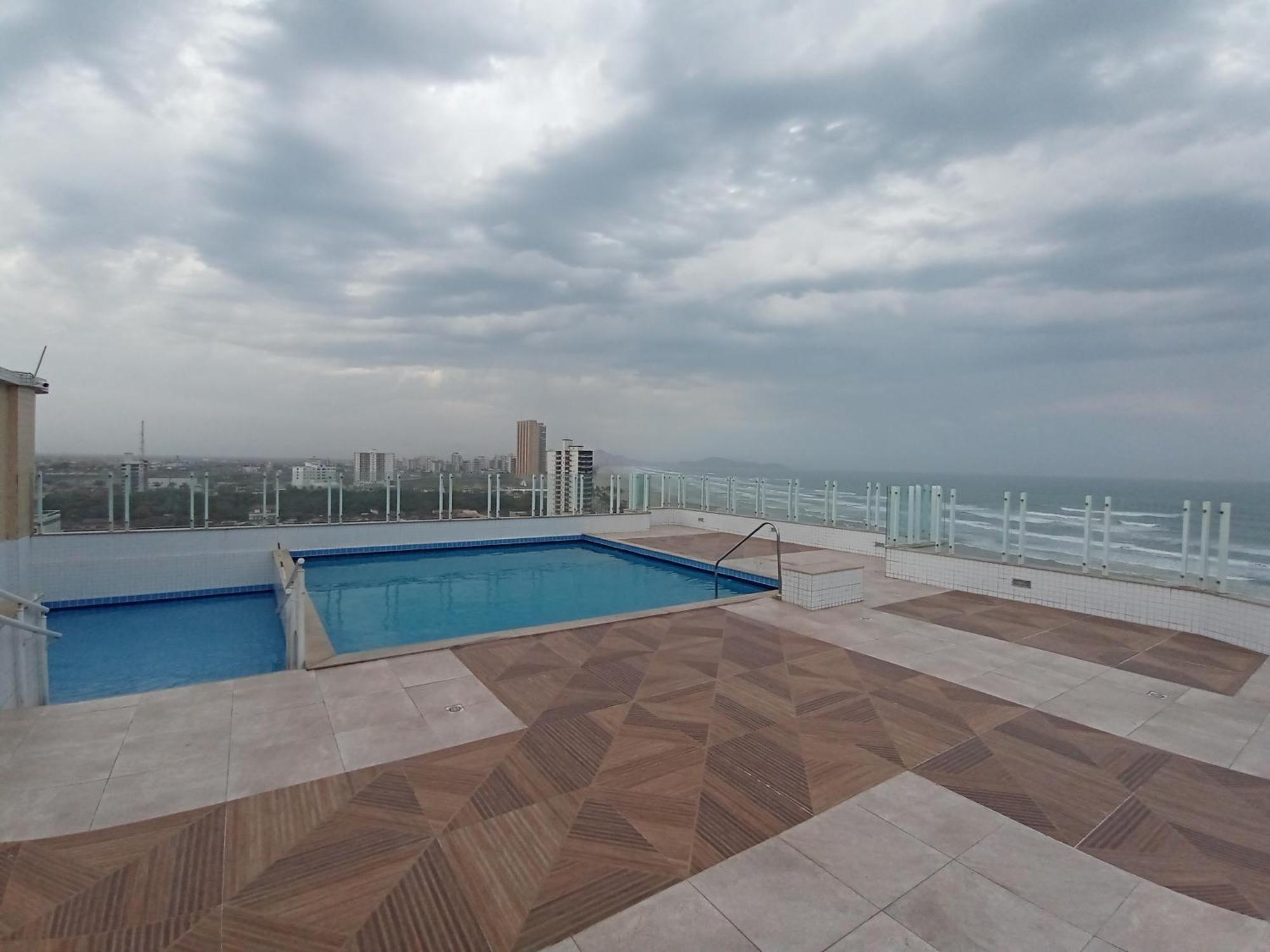 Predio Com Piscina Na Cobertura Frente Ao Mar, Apartamento Para Ate 6 Adultos E 3 Criancas Ate 8 Anos, Churrasqueira Na Sacada, Wi-Fi Gratis, Nao Oferecemos Roupas De Cama E Banho, 1 Vaga De Garagem, Na Praia Grande-Vila Mirim Dış mekan fotoğraf